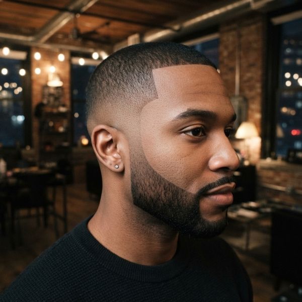 Beard-Blend Low Taper Buzz Cut