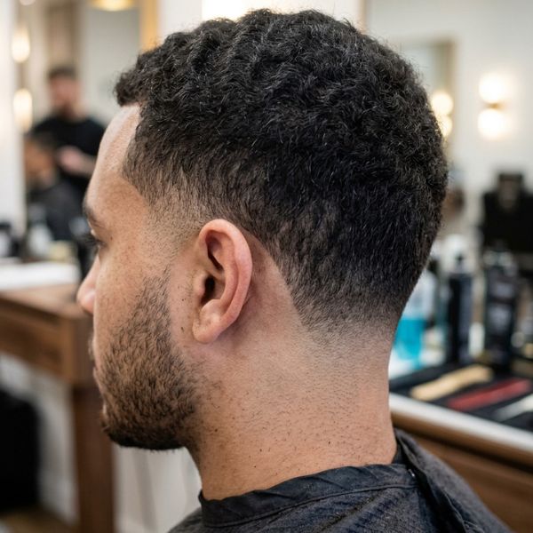 Behind the Ear Burst Fade Design