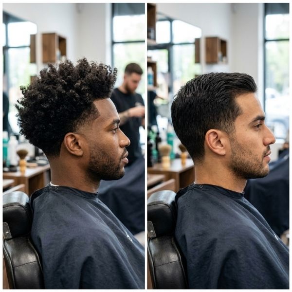 Blowout Low Taper Fade Curly Hair vs Regular Low Taper