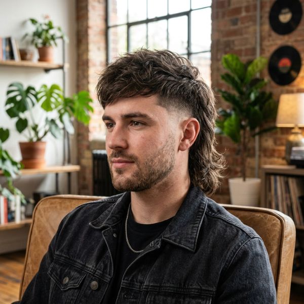 Burst Fade Boys Mullet Haircut