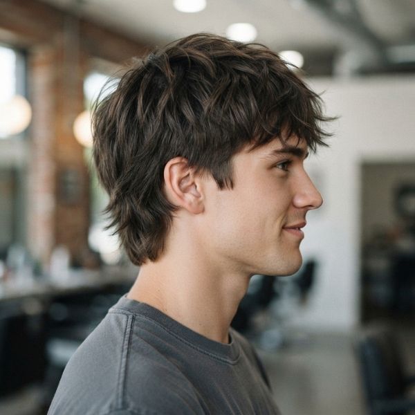 For a subtle wolf cut
