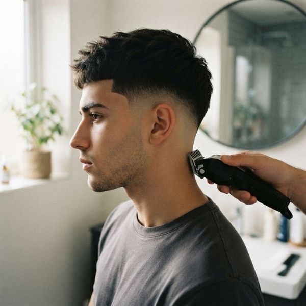 Simple Step-by-Step High Fade Haircut Men Guide at Home