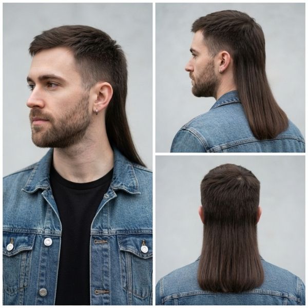 Classic Straight Hair Mullet