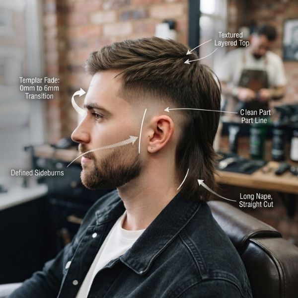 What to Tell Your Barber for a Straight Hair Mullet