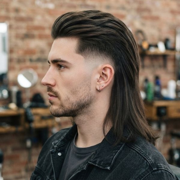 Long Straight Hair Mullet
