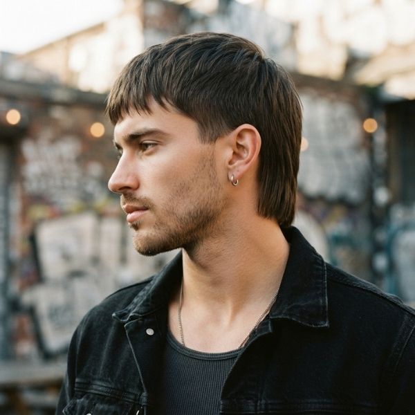 Short Straight Hair Mullet
