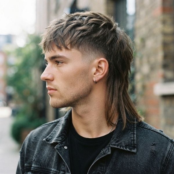 Layered Straight Hair Mullet