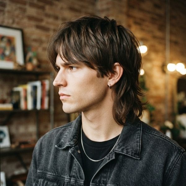 Straight Hair Shag Mullet