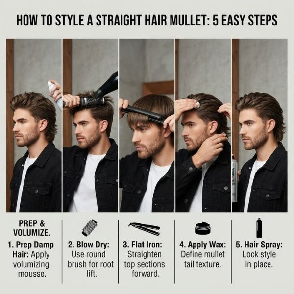 How to Style a Straight Hair Mullet