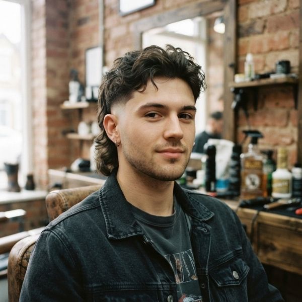 Burst Fade Boys Mullet Haircut