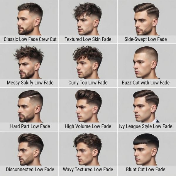 12 Variations Low Fade Crew Cut Hairstyle