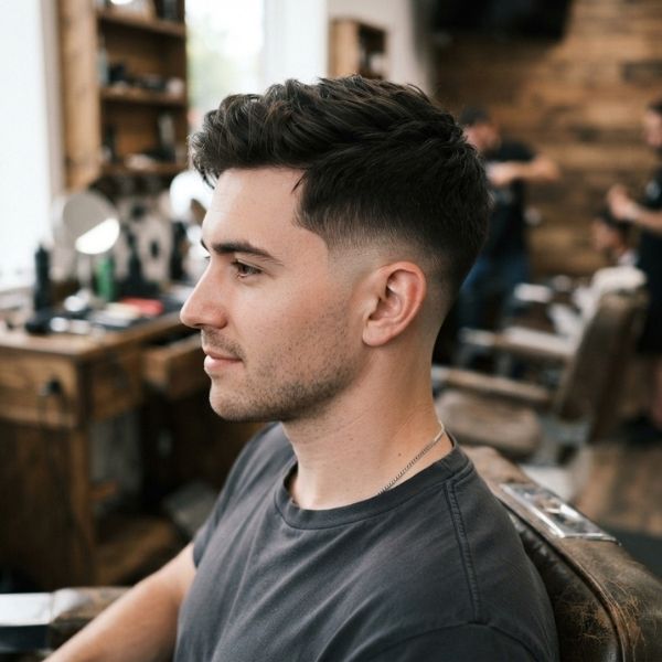 Long Crew Cut with Low Fade