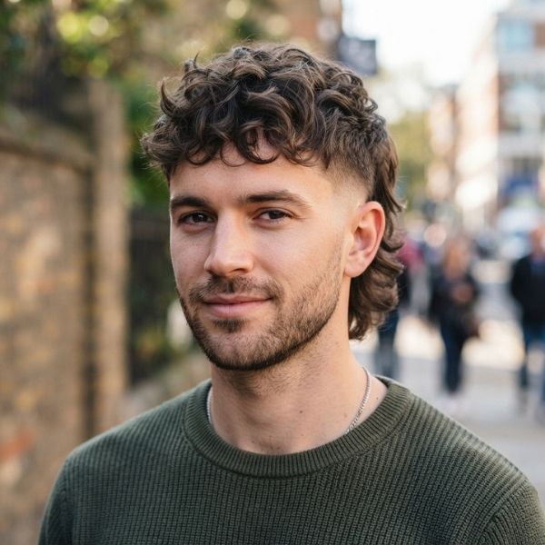 Short Wavy Mullet Men