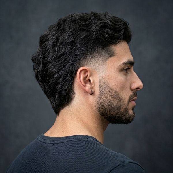 Burst Fade Mullet V Cut