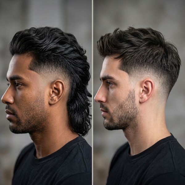 Burst Fade Mullet vs Drop Fade Mullet