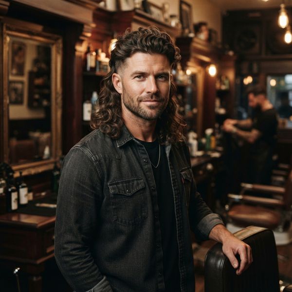 Classic Wavy Mullet Men