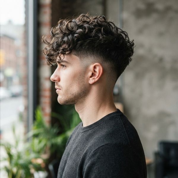 Curly Undercut Medium Messy Men Curly Hairstyles
