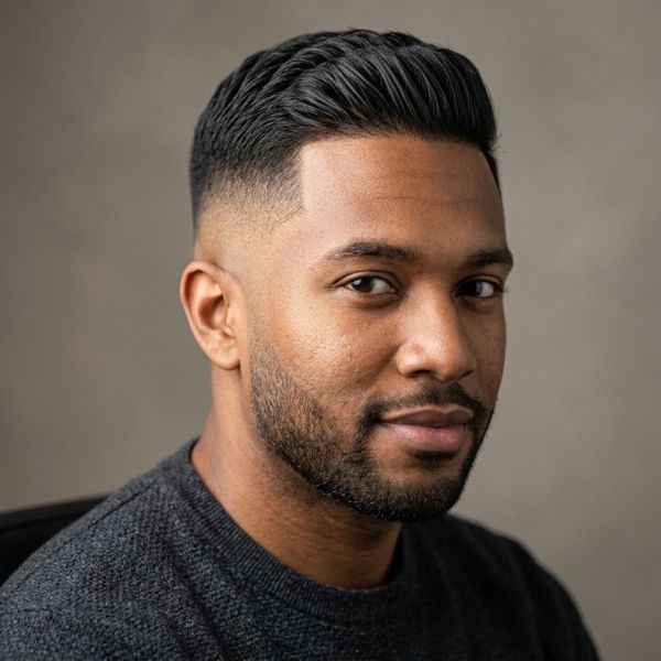 High Fade Haircut Men Straight Hair