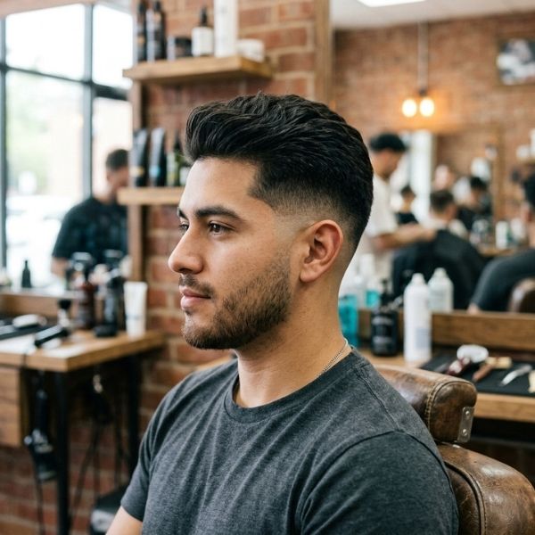 Long Crew Cut with Low Fade