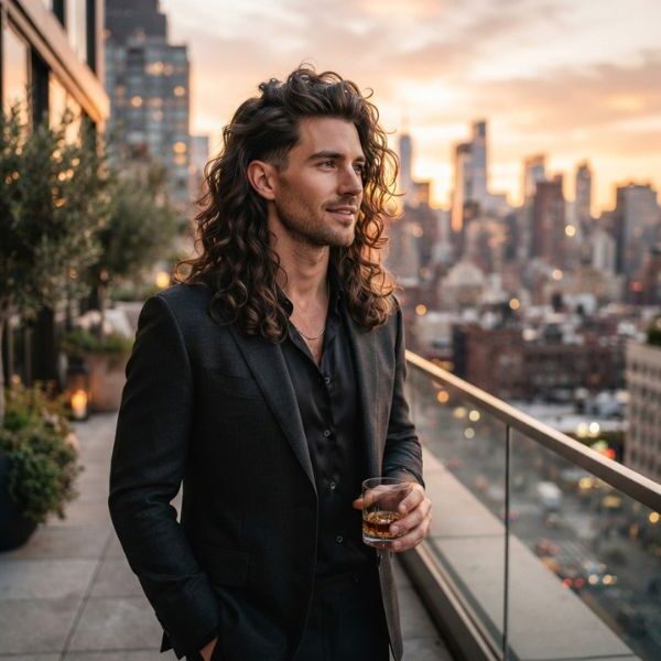 Long Wavy Modern Mullet