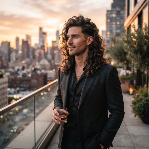 Long Wavy Modern Mullet