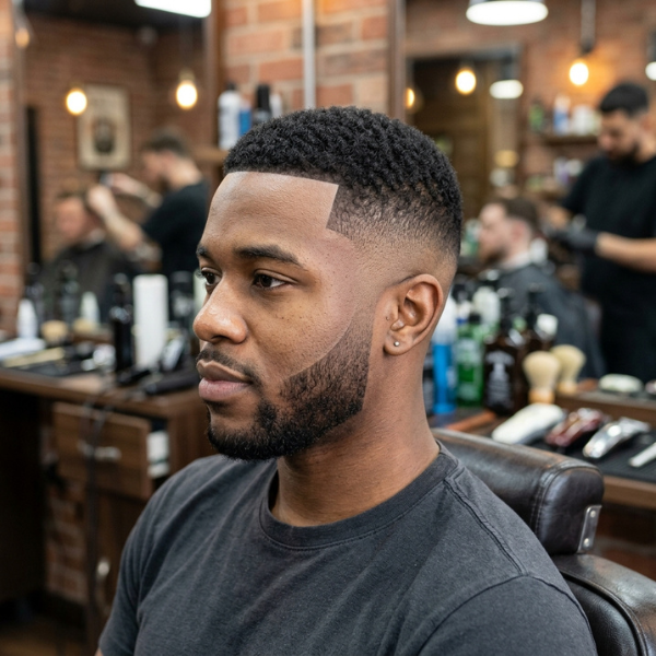 Low Fade Crew Cut with Line Up (1)