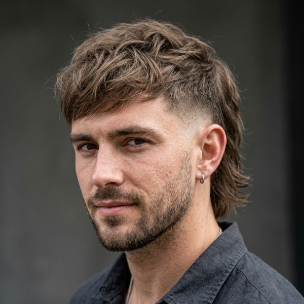 Low Fade Mullet Haircut