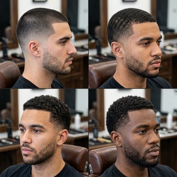 Low Taper Buzz Cut by Hair Type