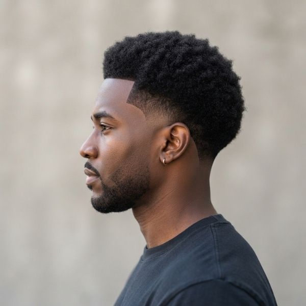 Low Taper Fade Black Male at the Barber