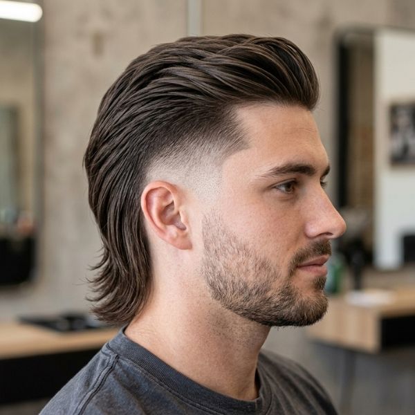 Mid Fade Mullet Haircut