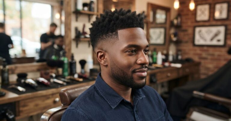 low taper fade haircut black