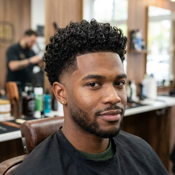 Short Curly Blowout Low Taper Fade Curly Hair