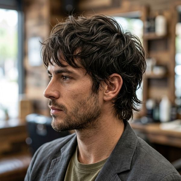 Short Wolf Cut Men Hairstyle Basics