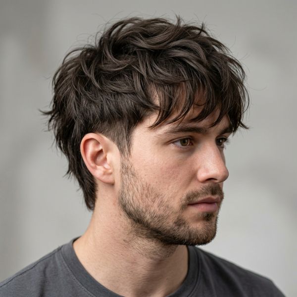 Short Wolf Cut Men Hairstyle Basics