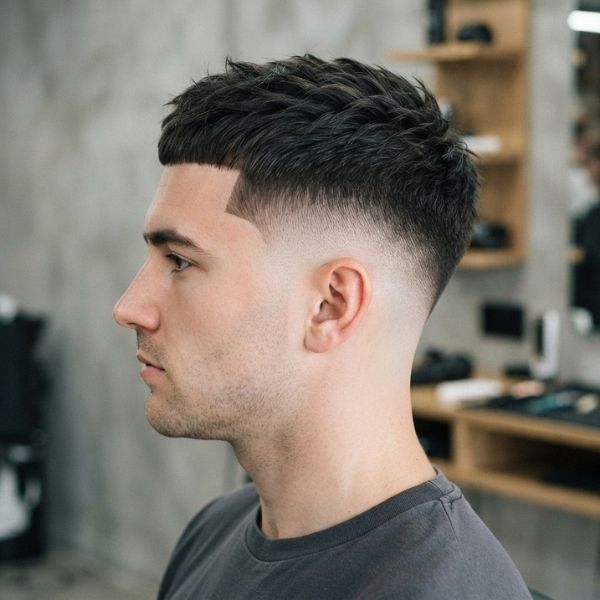 Skin Mid Fade Crew Cut Hairstyle