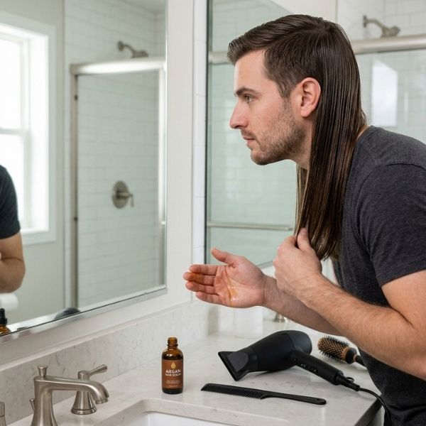 Straight Hair Mullet for Men