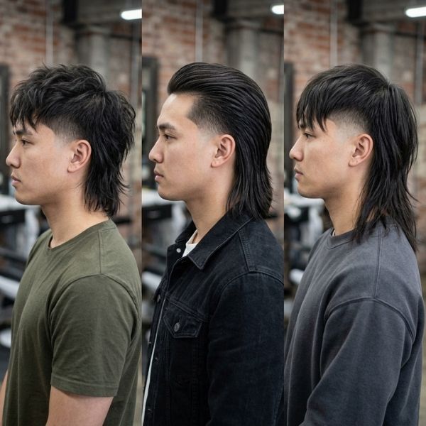 Straight Hair Mullet Variations