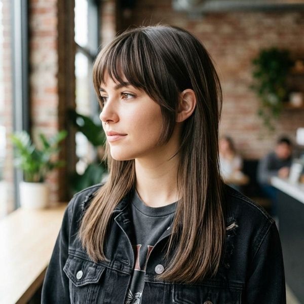 Straight Hair Mullet for Girls