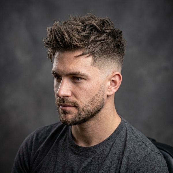 Textured Long Crew Cut