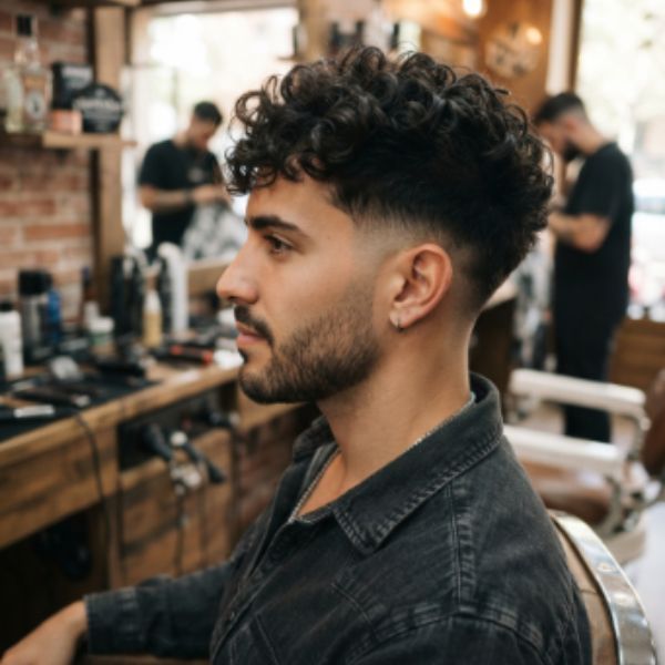 Short Curly Blowout Low Taper Fade Curly Hair