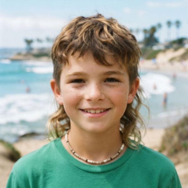 Wavy Surfer Mullet for Boys