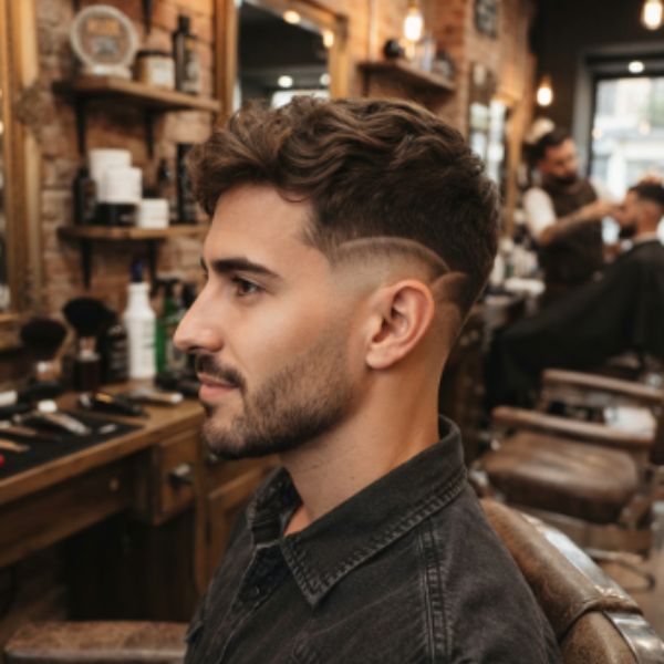 Wavy Low Fade Crew Cut