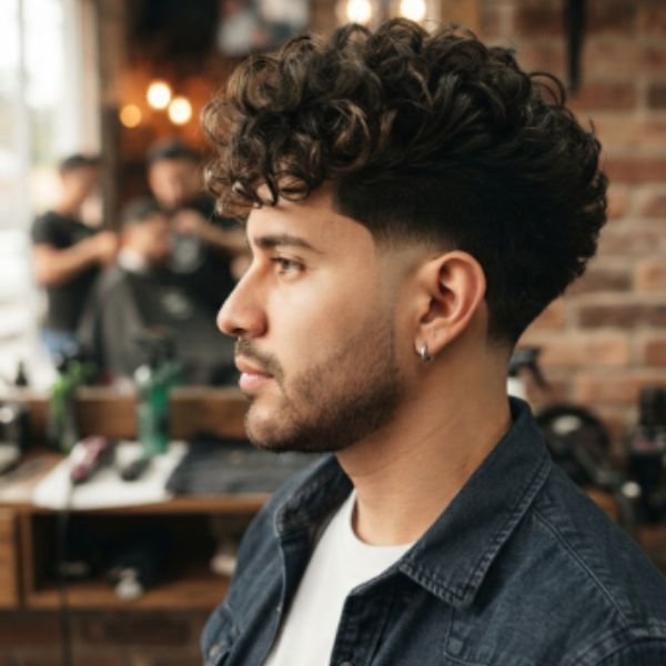 Hispanic Blowout Low Taper Fade Curly Hair