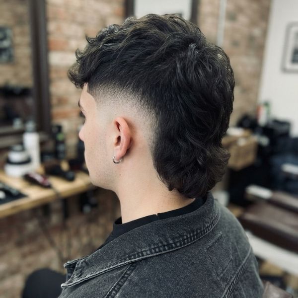 High Burst Fade Mullet