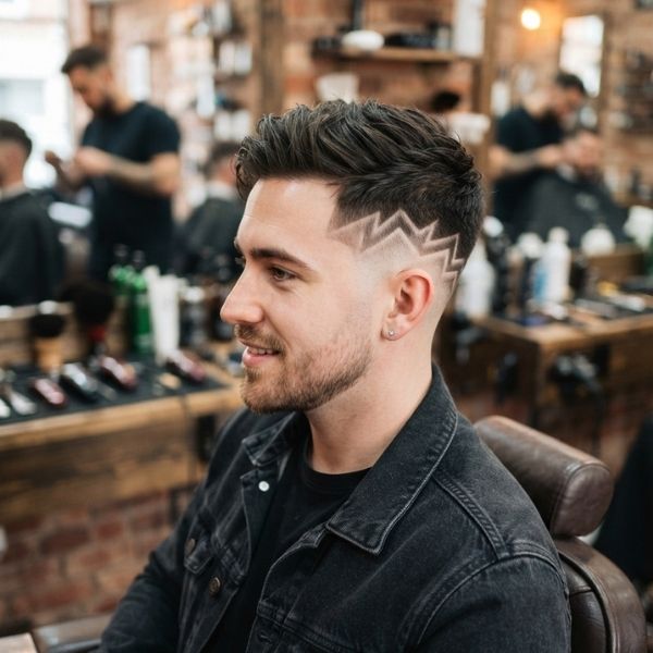 Burst Fade Zigzag Design