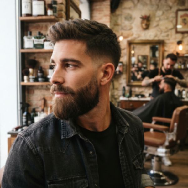 Long Crew Cut with Beard