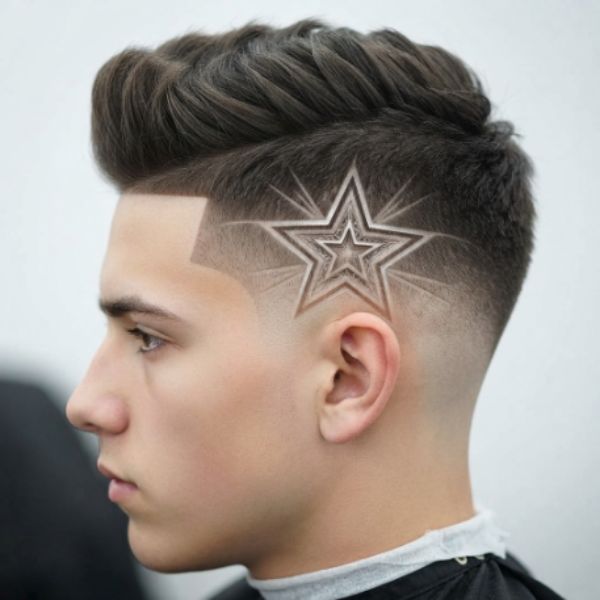 Burst Fade Star Design