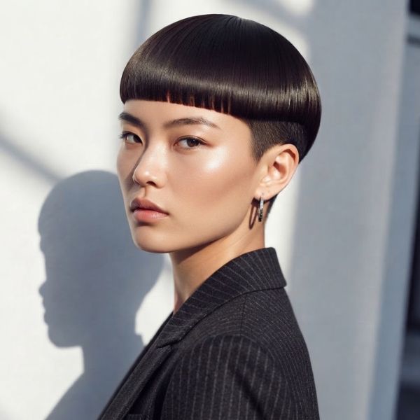 Blunt Fringe Crop Haircut