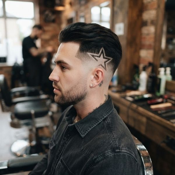 Burst Fade Star Design