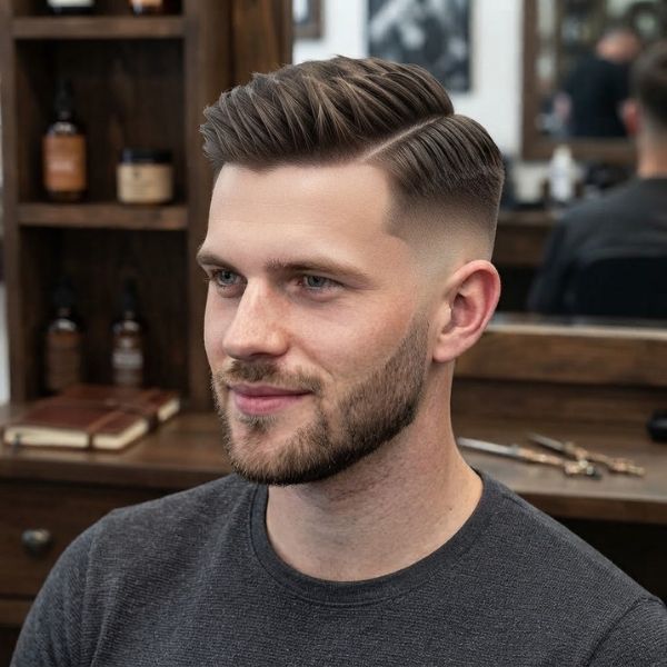 Taper Straight Burst Fade